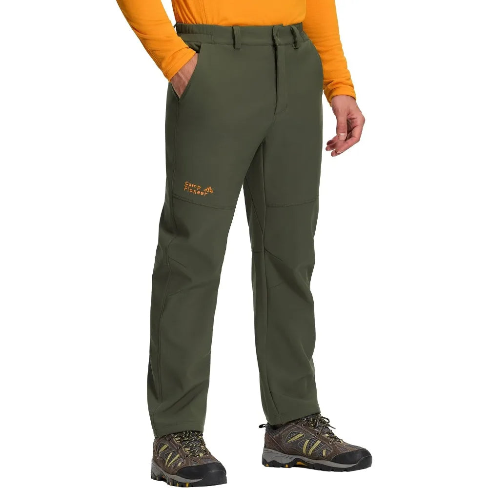 Pioneer Camp Mens Fleece Lined Insulated Waterproof Hiking Pants