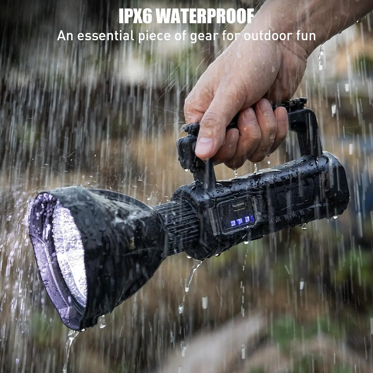 Rechargeable LED Spotlight Portable USB Searchlight Waterproof