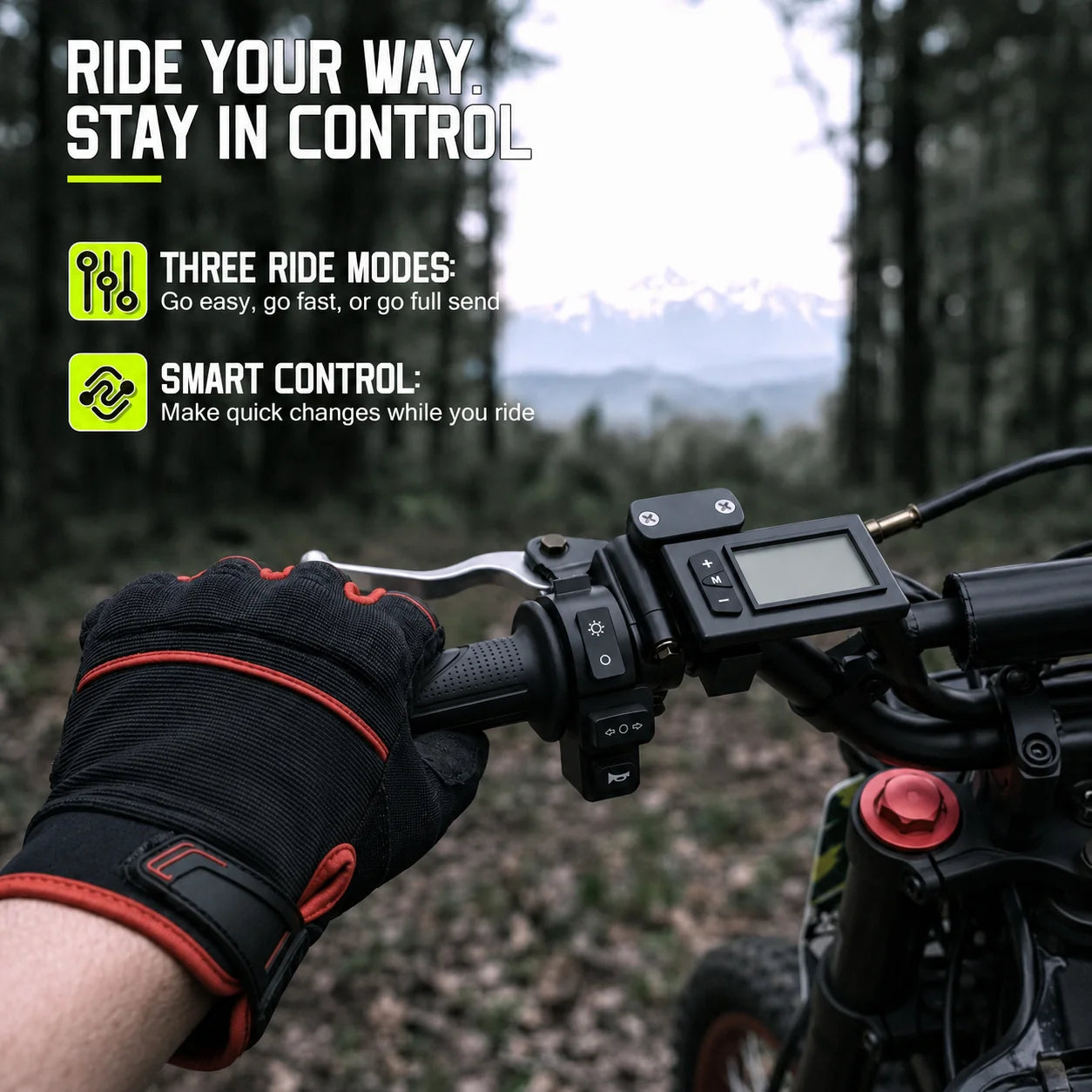 Off Road Electric Bike For Adults 48V Lithium Battery Hydraulic Disc Brake