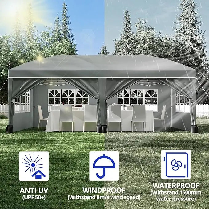 Acekool Pop Up Canopy Tent With Sidewalls Waterproof Gazebo