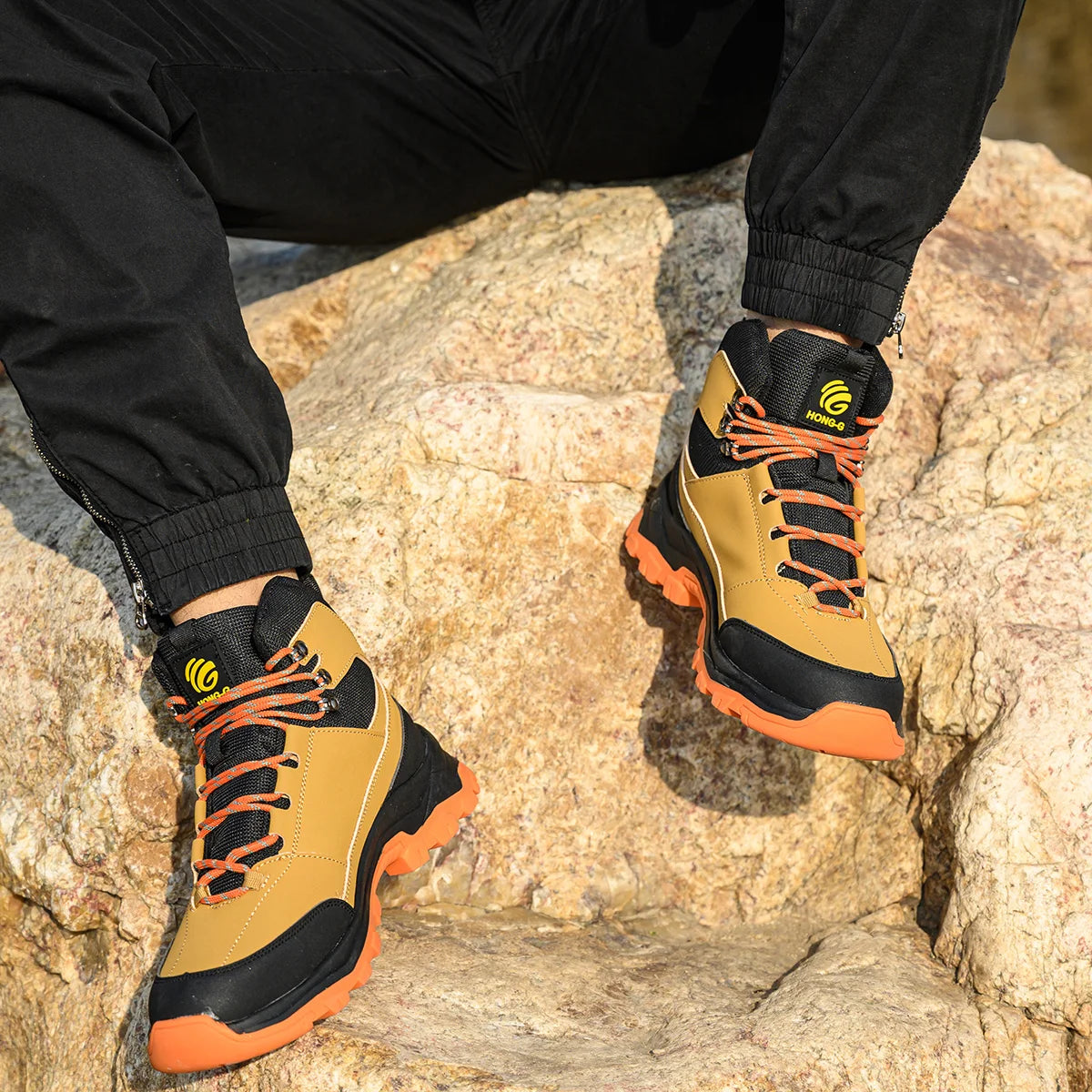 Veigar Men Steel Toe Work Boots Anti Puncture Safety Footwear