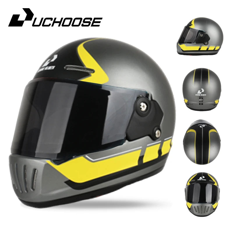 UCHOOSE Retro Motorcycle Helmet DOT Open Face Classic Style