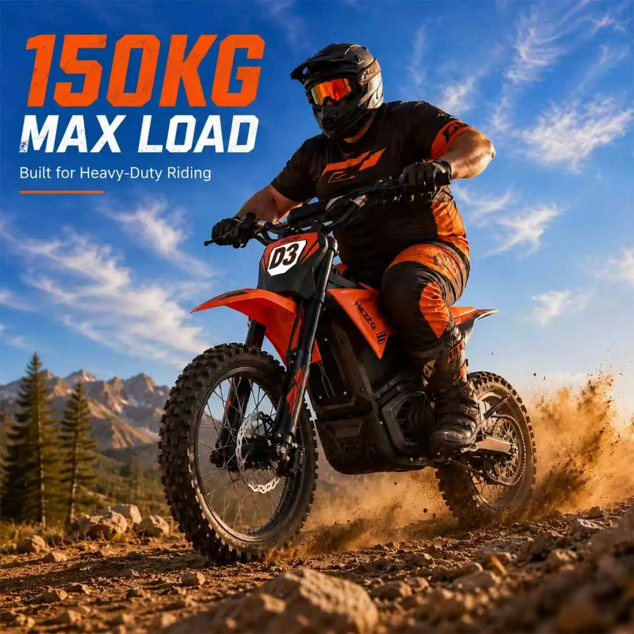 HEZZO D3PRO 8KW Electric Dirt Bike Mid-Drive Ebike