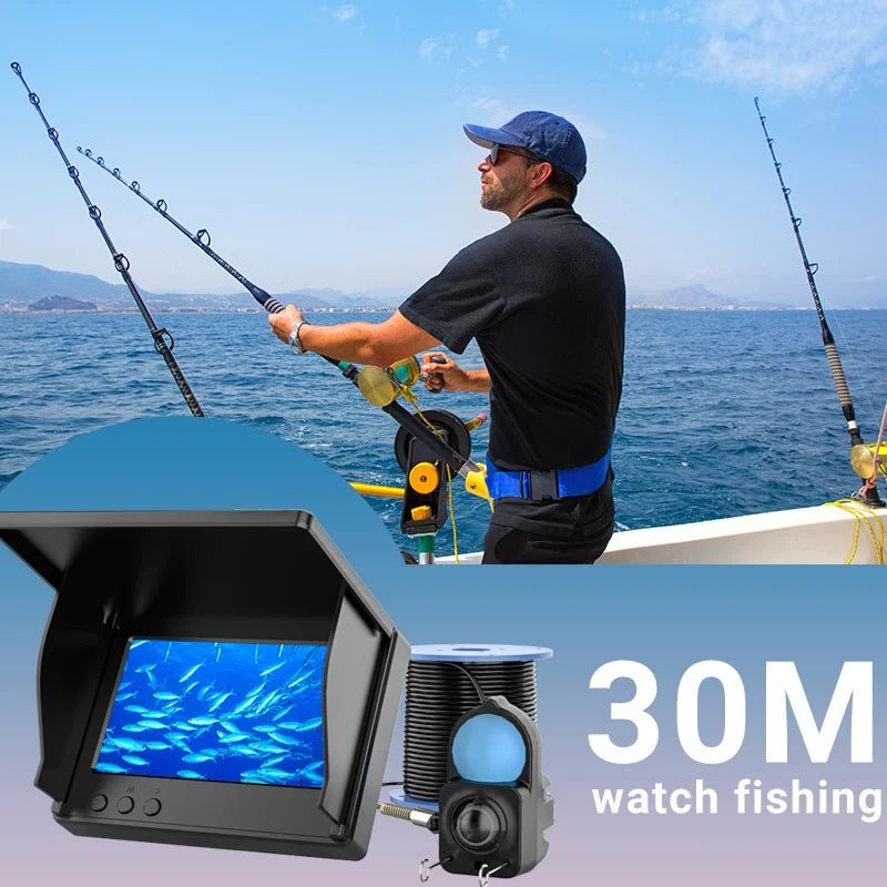IP68 Underwater Fishing Camera With Monitor Depth Finder Night Vision