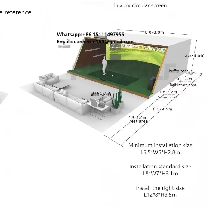 EasyPlay Indoor Golf Simulator With Baseball And Softball Games