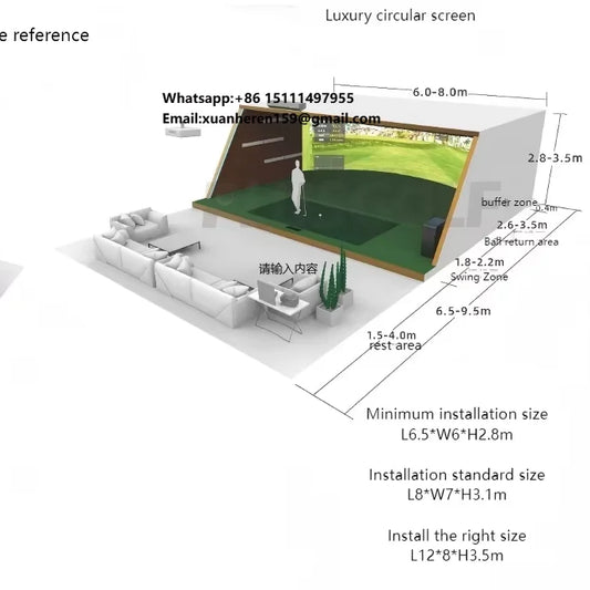 EasyPlay Indoor Golf Simulator With Baseball And Softball Games