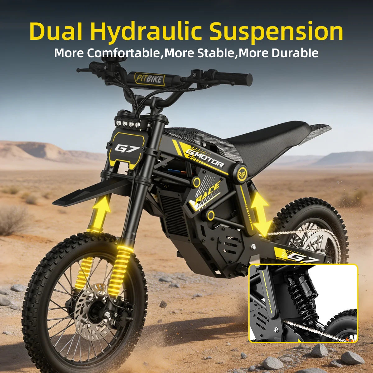 Uplee G7 Electric Dirt Bike Featuring Long Range Battery