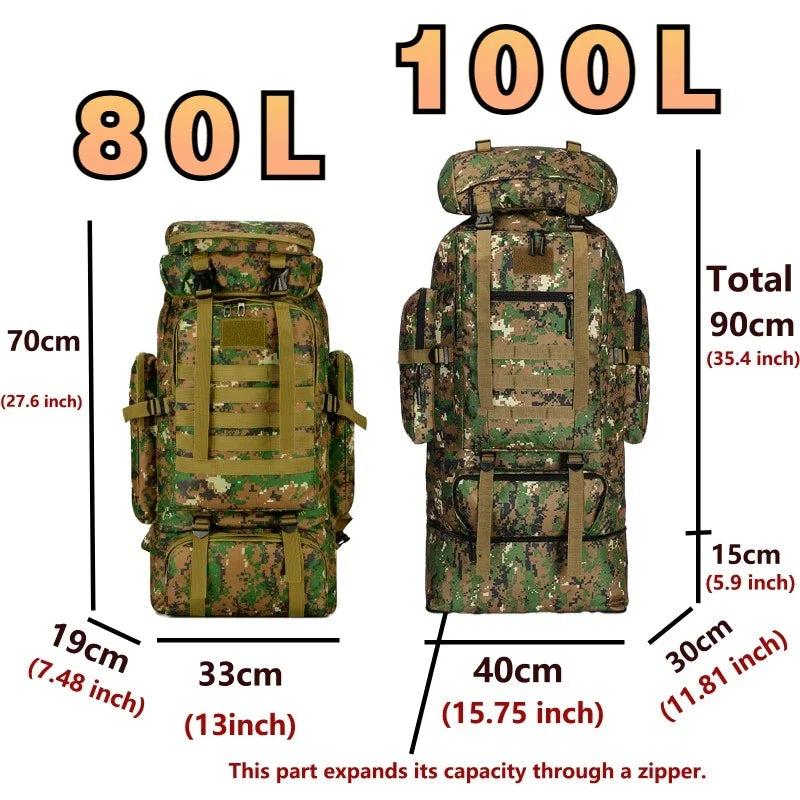Mountaineering Backpack Tactical Bag Outdoor Hiking
