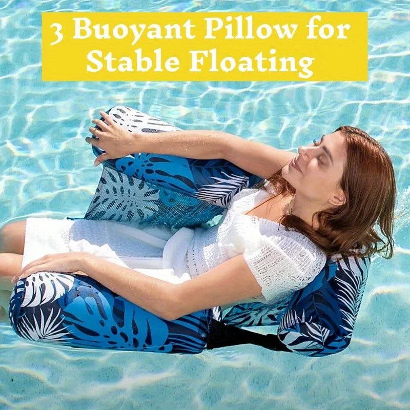 Inflatable Leaf Pool Chair Lounger for Adults Floating Pool Float