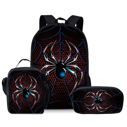 3D Spider Cartoon Pattern School Backpack For Children