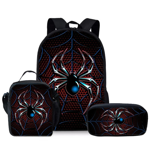 3D Spider Cartoon Pattern School Backpack For Children
