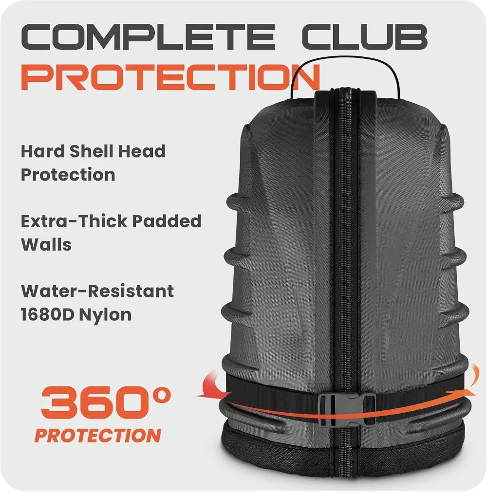 Hard Top Golf Travel Bag for Airlines with Wheels