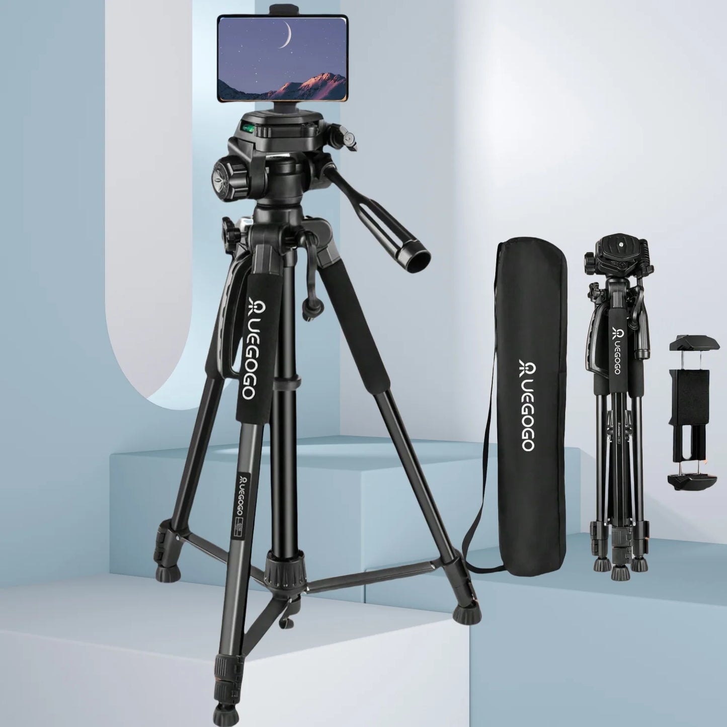 Uegogo Professional Aluminum Camera Tripod Stand For Photography And Video