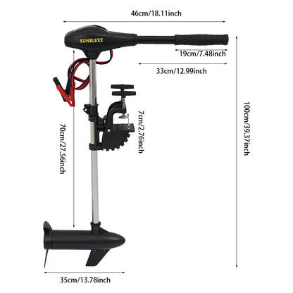 Bymaocar Retractable Electric Trolling Motor For Boats And Kayaks