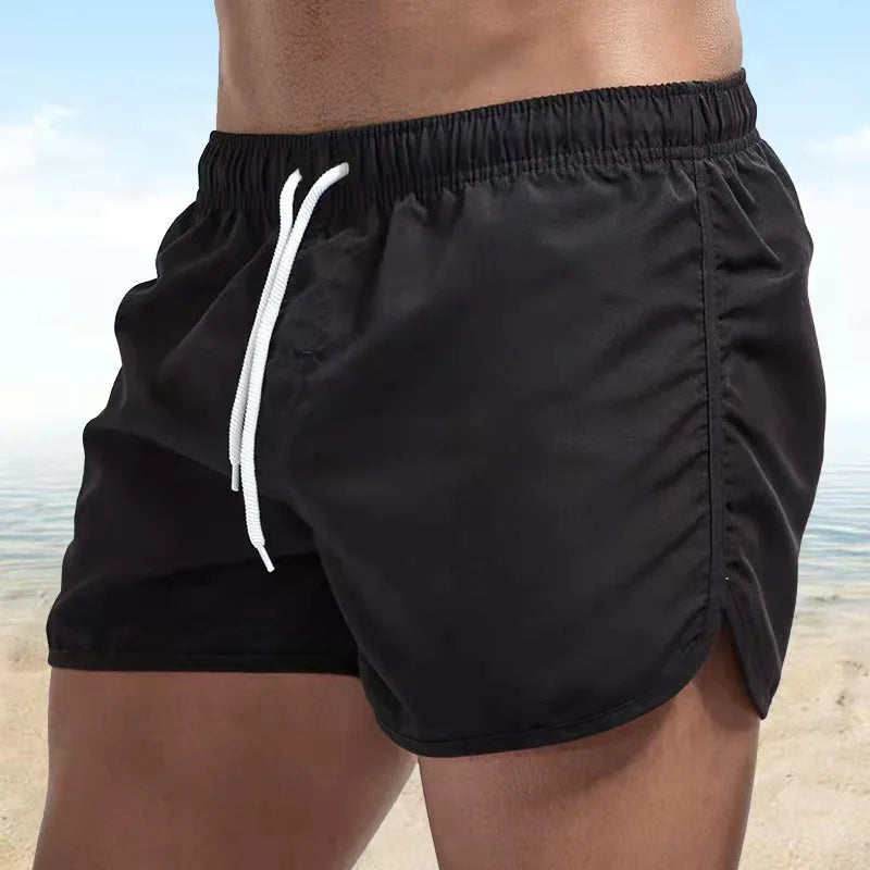 Men's Quick Dry Swim Shorts With Drawstring And Pockets