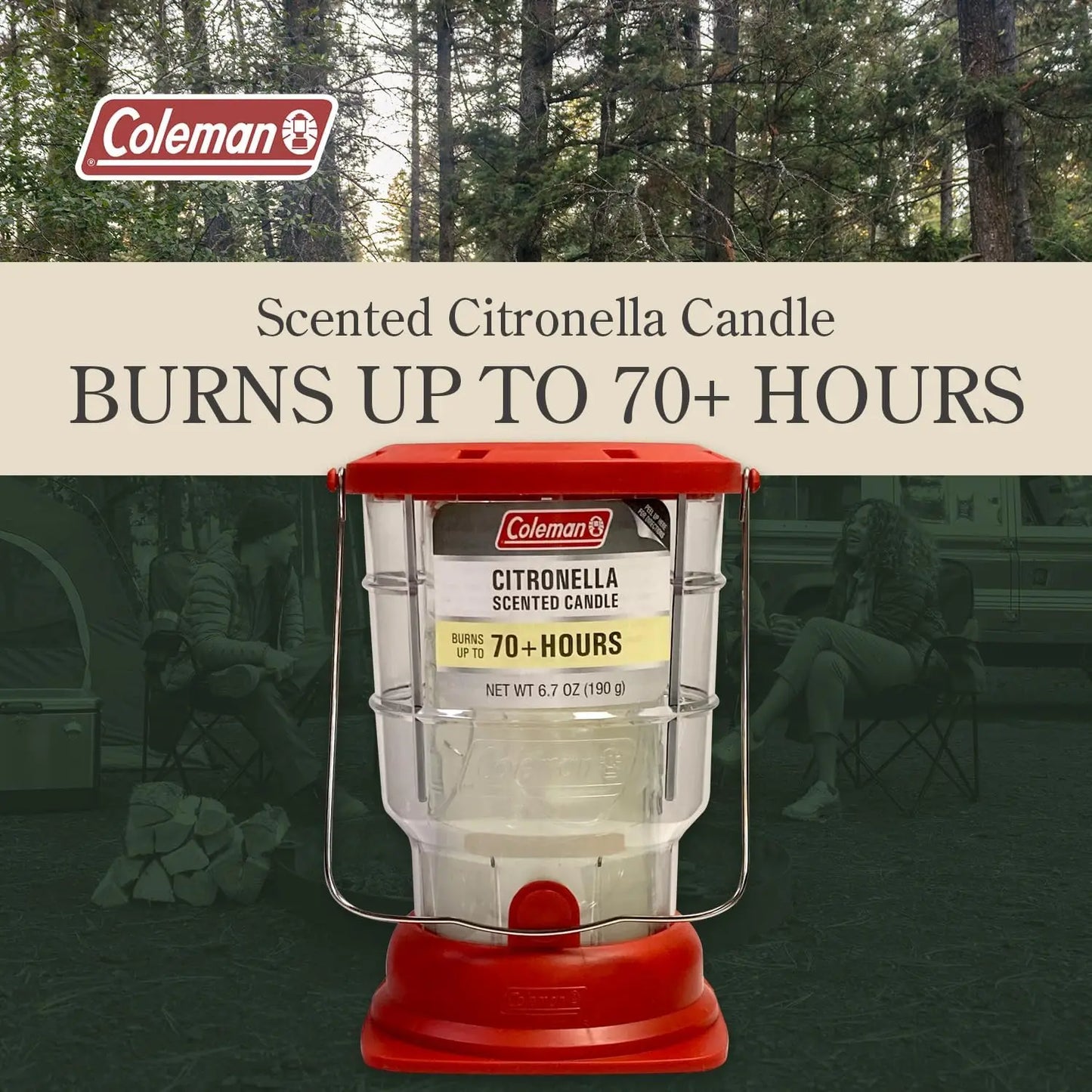 Citronella Candle Outdoor Lantern With Long Burn Time For Camping