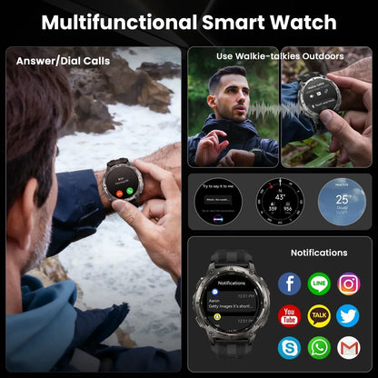 KOSPET Tank T4 Smartwatch GPS Maps 10ATM Waterproof Heart Rate
