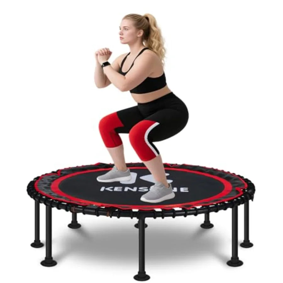 Foldable Indoor Rebounder Trampoline Steel Frame Quiet Bungee Cords