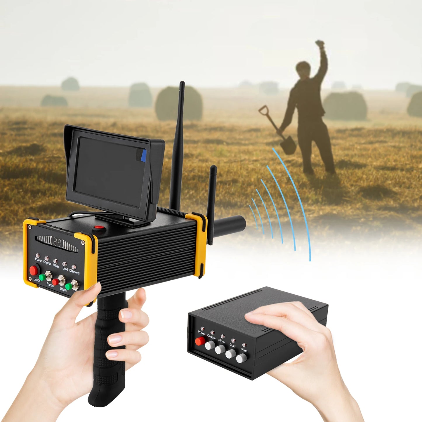 Metal Detector Gold Finder Underground Metal Scanner With LCD Screen