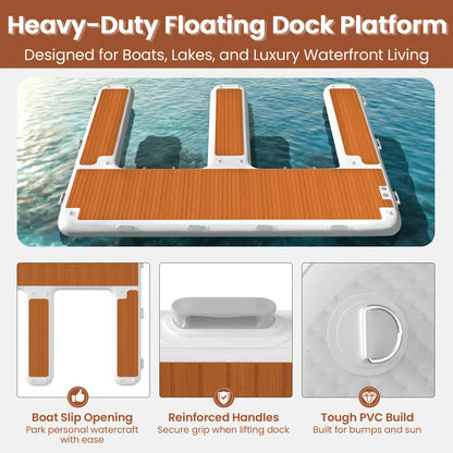 Inflatable Jet Ski Dock EShaped With Non Slip EVA Deck