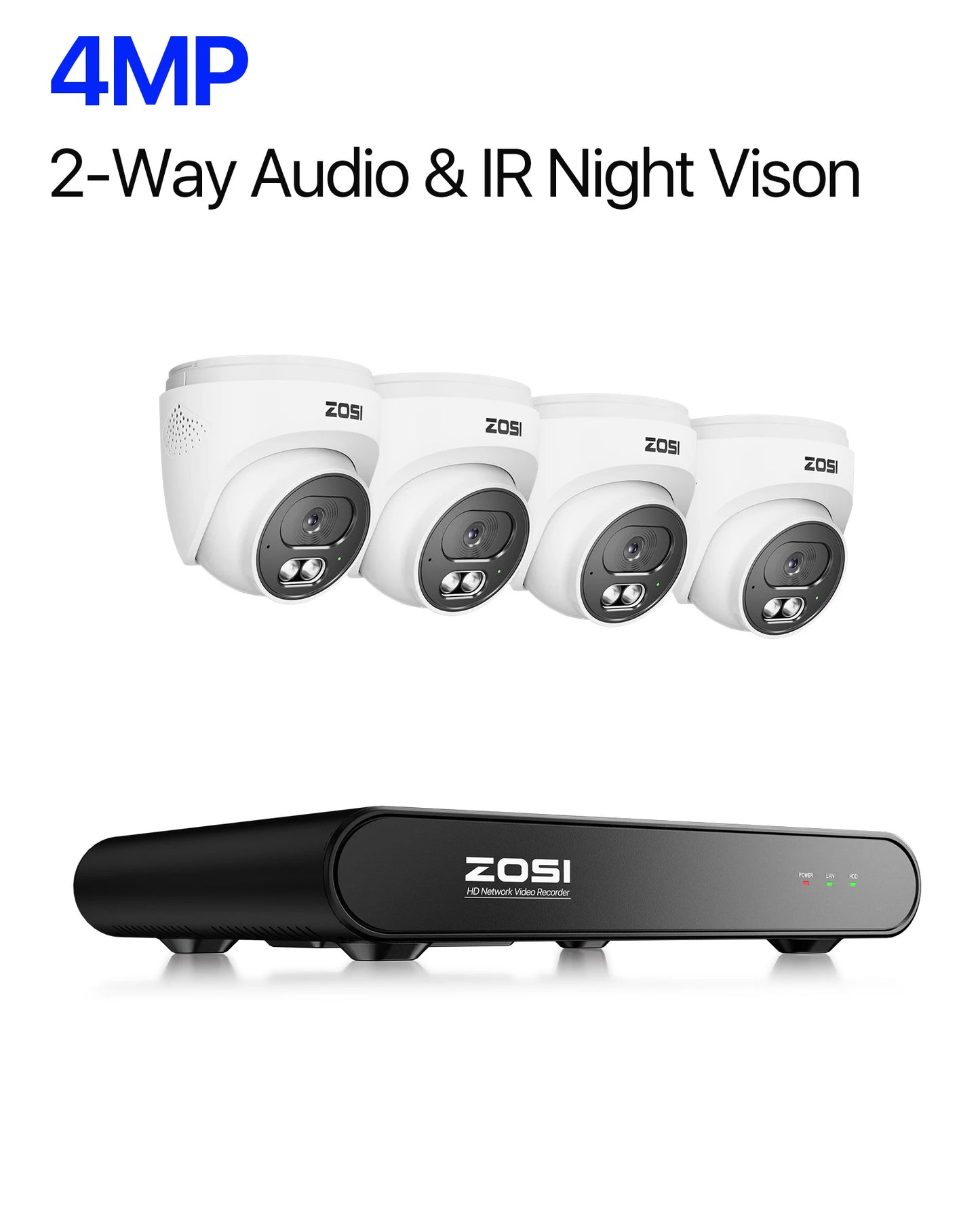 ZOSI 4K 8MP POE Video Surveillance Kit 8Channel NVR System