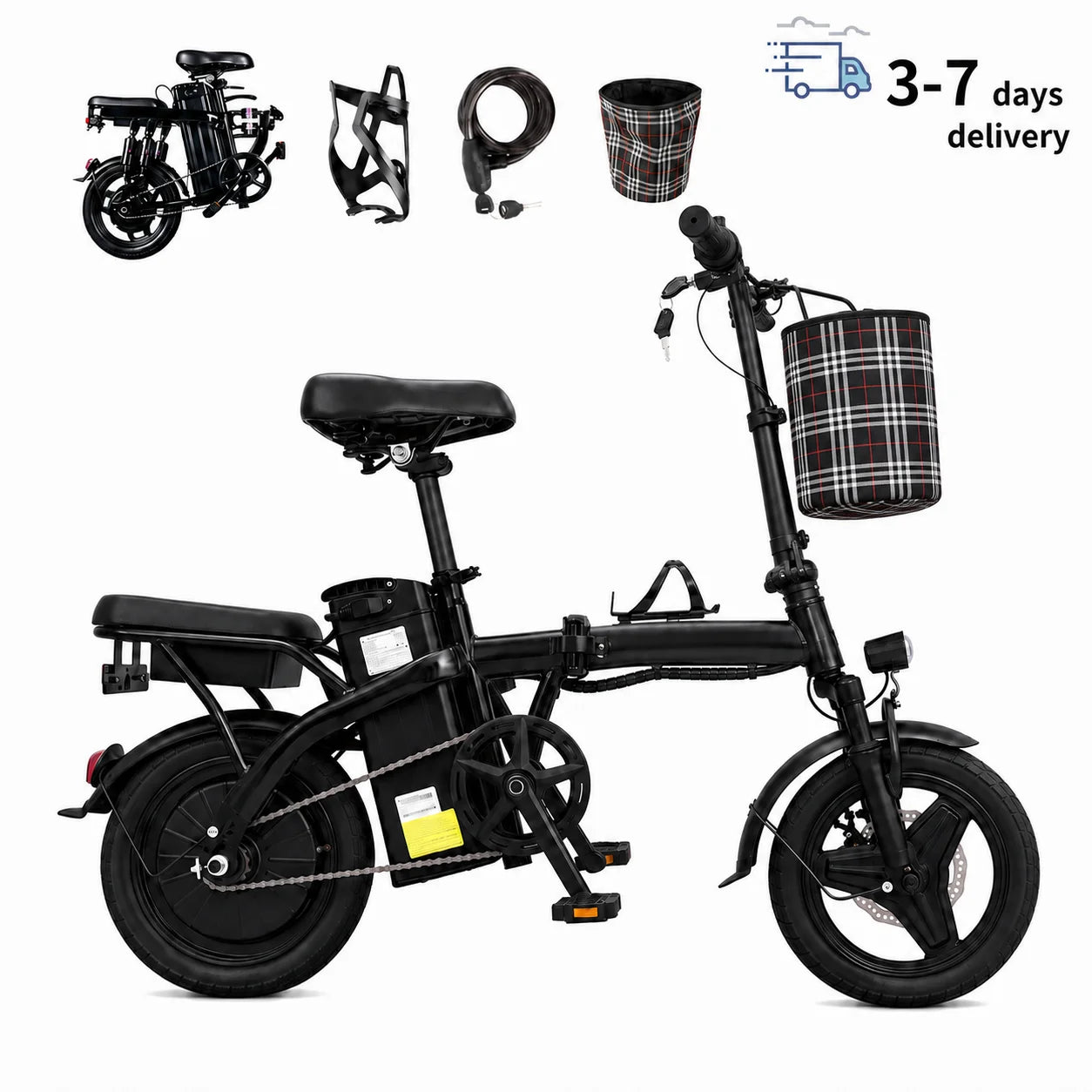 500 Watt Motor Adult Folding Electric Bicycle With 48V Battery