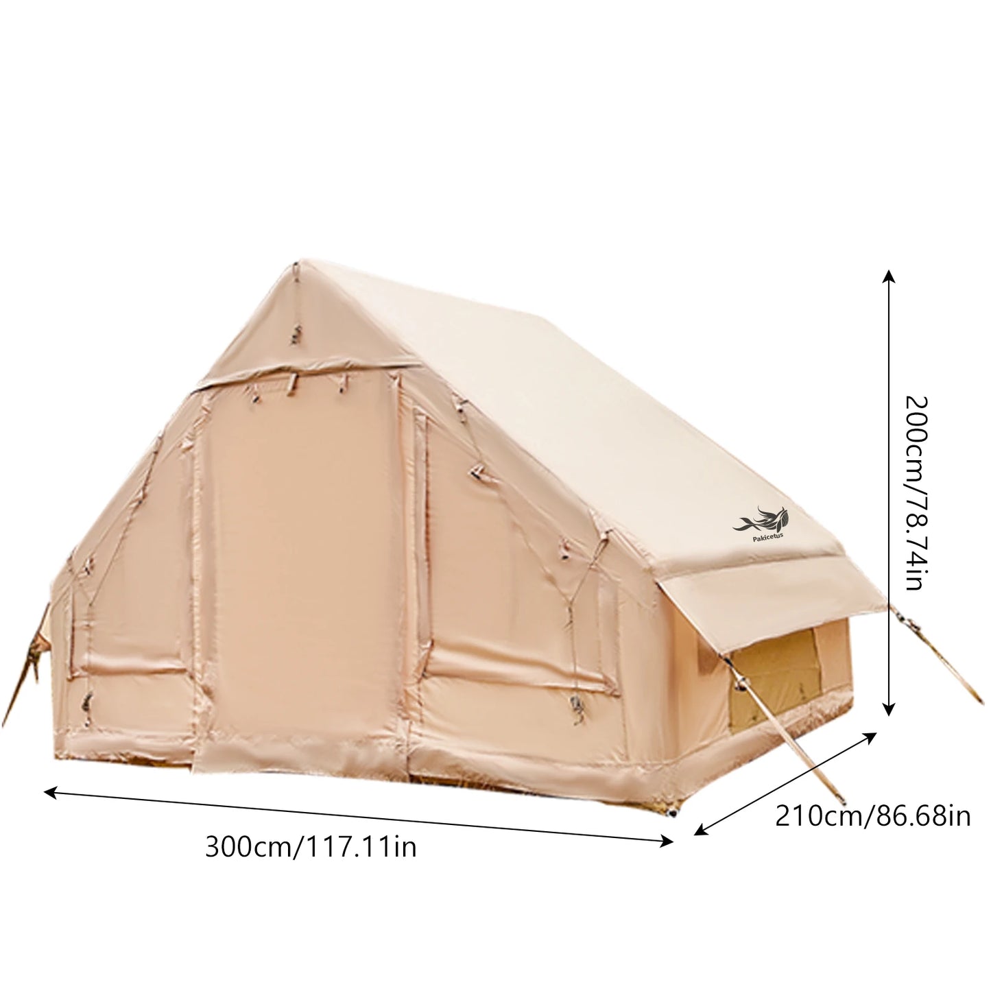 Large Inflatable Camping Tent With Skylight And Breathable Mesh