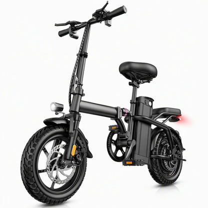 Folding Electric Bike for Adults with Brushless Motor and Suspension
