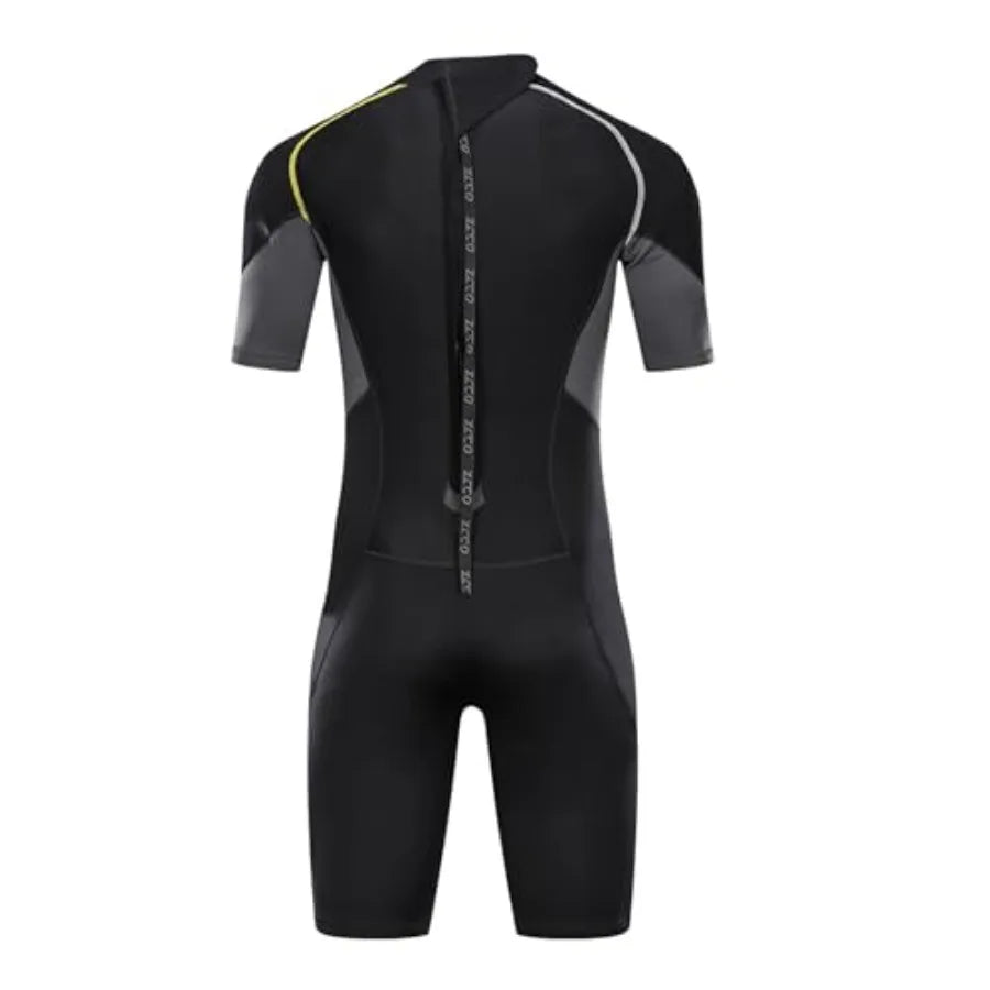 Men's Wetsuits 1.5/ Premium Neoprene Back Zip Shorty Dive Skin for Spearfishing, Snorkeling, Surfing, Canoeing, Scuba Diving Su