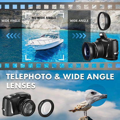 NBD 4K Digital Camera Ultra HD Vlogging Wide Angle