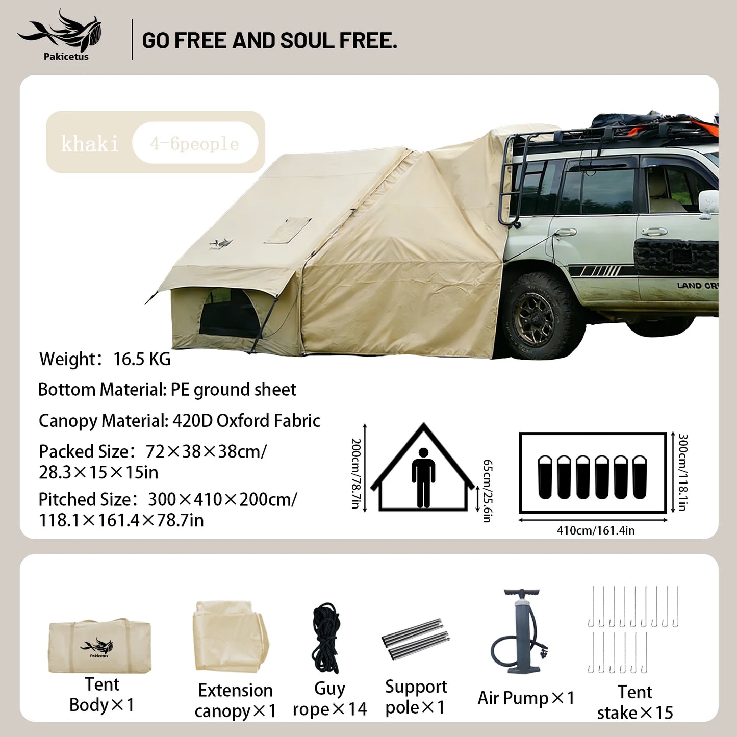 Inflatable Quick Setup Camping Tent Waterproof Family Tent Portable