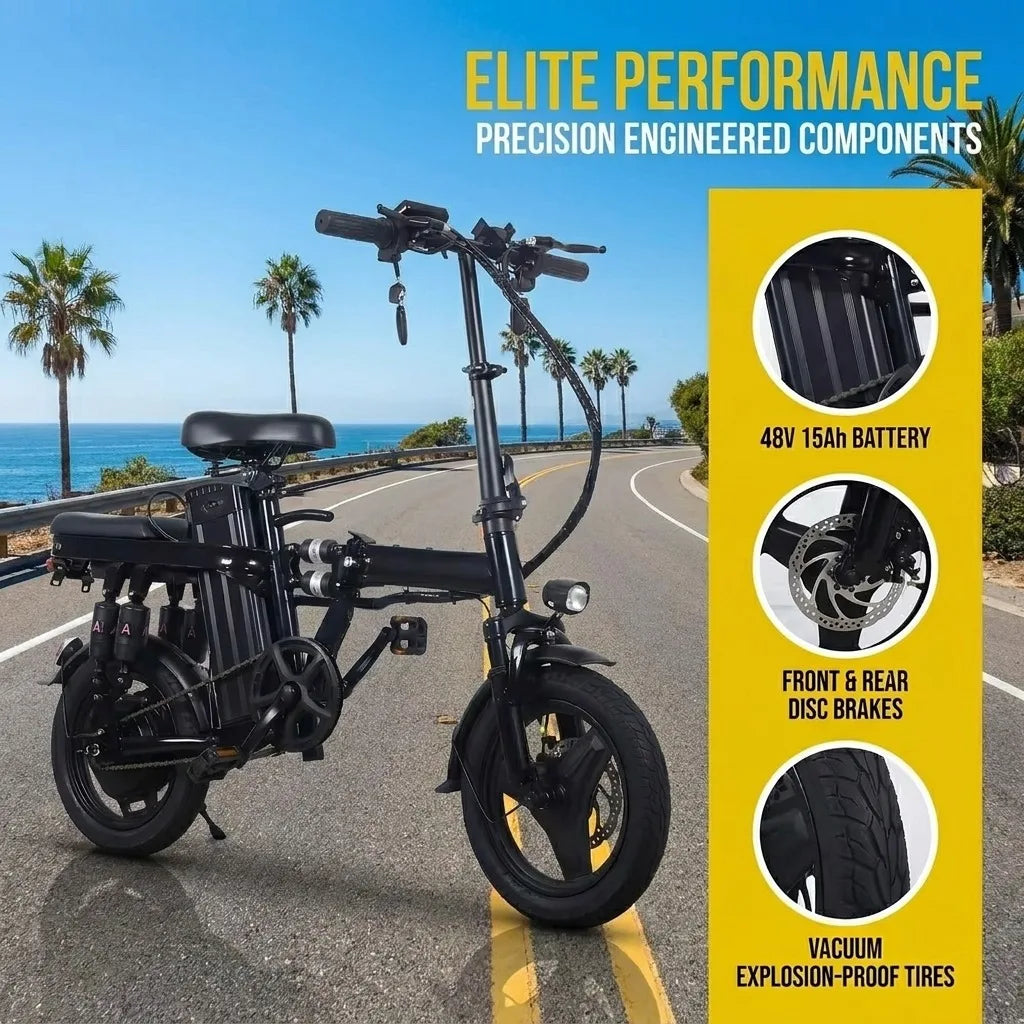 Electric Folding Bike A10-1 400W Motor And Removable 48V Battery
