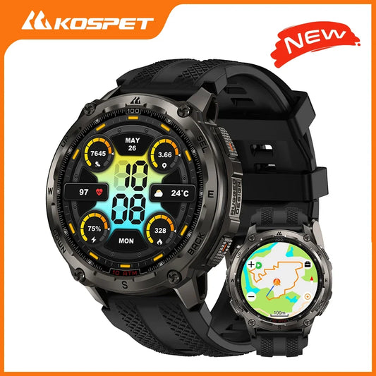 KOSPET Tank T4 Smartwatch GPS Maps 10ATM Waterproof Heart Rate