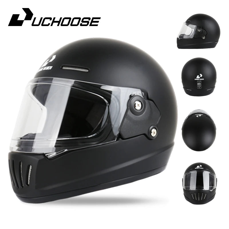 UCHOOSE Retro Motorcycle Helmet DOT Open Face Classic Style