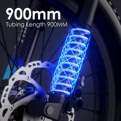 Hezzo Carbon 1000W Bafang Mid Drive Fat Tire Electric Bicycle