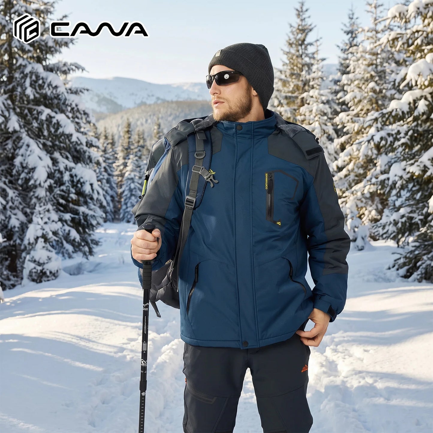 Cavva Men Water Resistant Fleece Lined Winter Ski Jacket