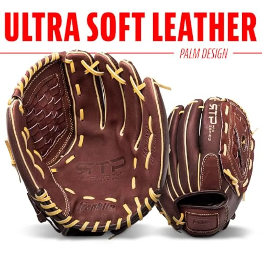 Baseball Gloves - RTP Pro Adult + Kids Baseball Mitt - Outfield + Infield Gloves，12.5" - Basket Web