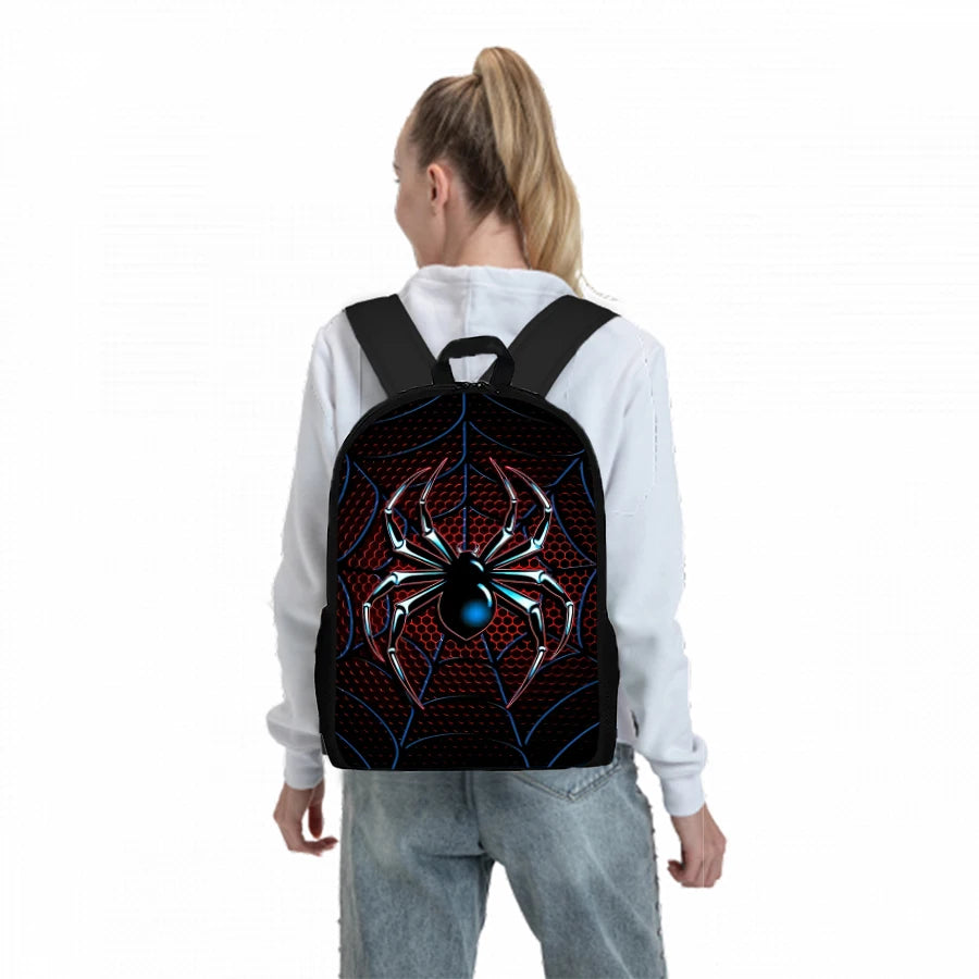 3D Spider Cartoon Pattern School Backpack For Children