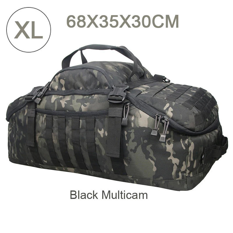 LQARMY Outdoor Mountaineering Bag MOLLE Tactical Backpack Hiking Duffel Bag