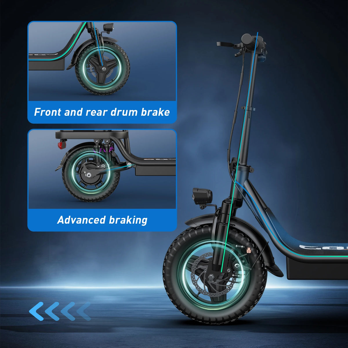 UPlee GQ8 500W Electric Bike 48V Lithium Powered Folding Commuter