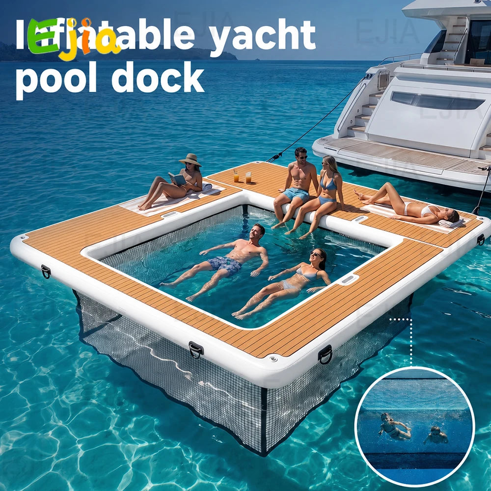 Inflatable Floating Dock Sea Pool Platform For Yacht And Lake