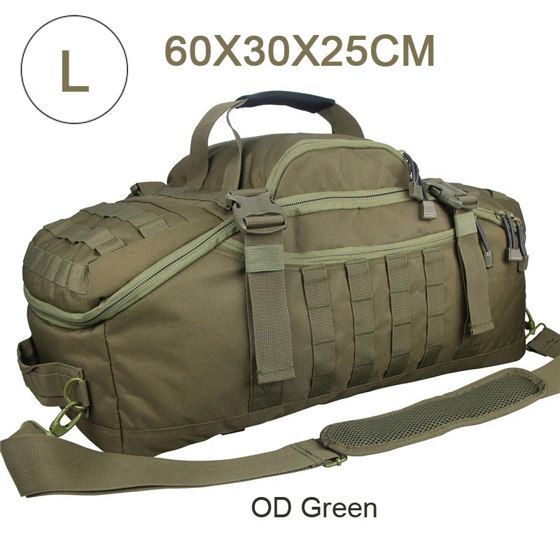 LQARMY Outdoor Mountaineering Bag MOLLE Tactical Backpack Hiking Duffel Bag