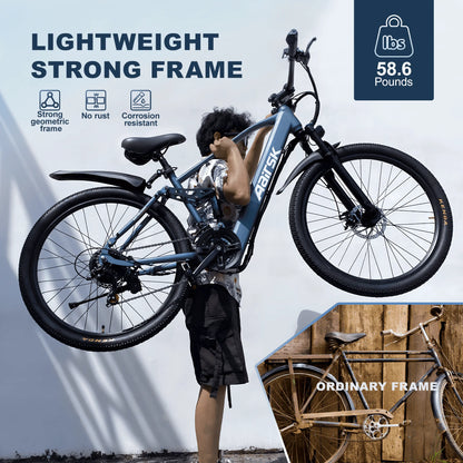 EOEOTWO Electric Mountain Bike 750W Peak With 36V Battery