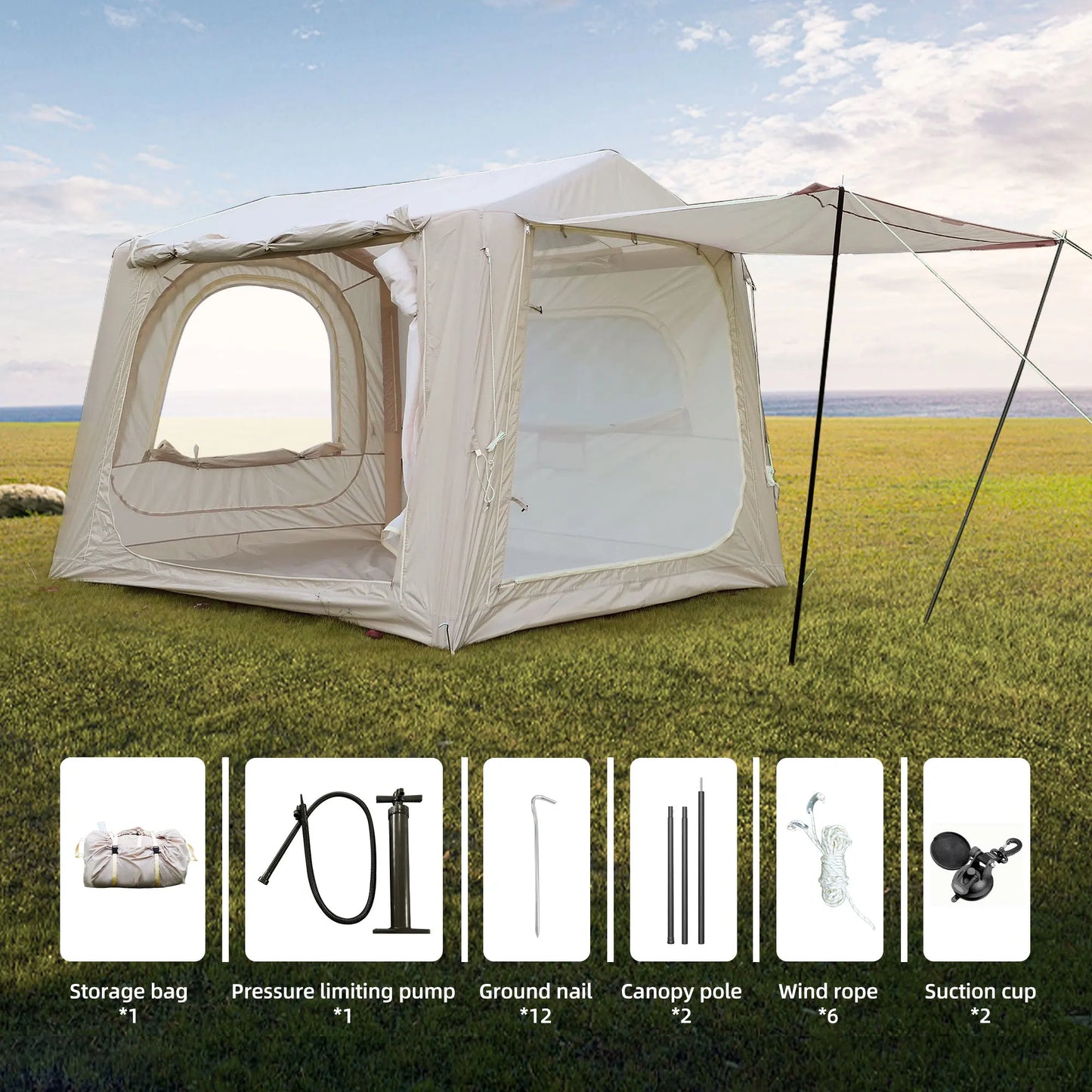 Inflatable SUV Camping Tent With Easy Setup And Waterproof Glamping