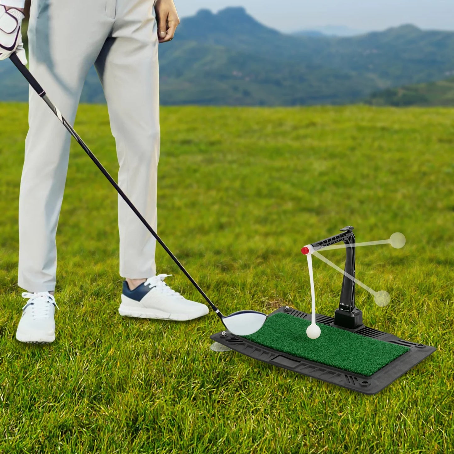 Golf Swing Trainer Height Adjustable Practice Aid For Golfers