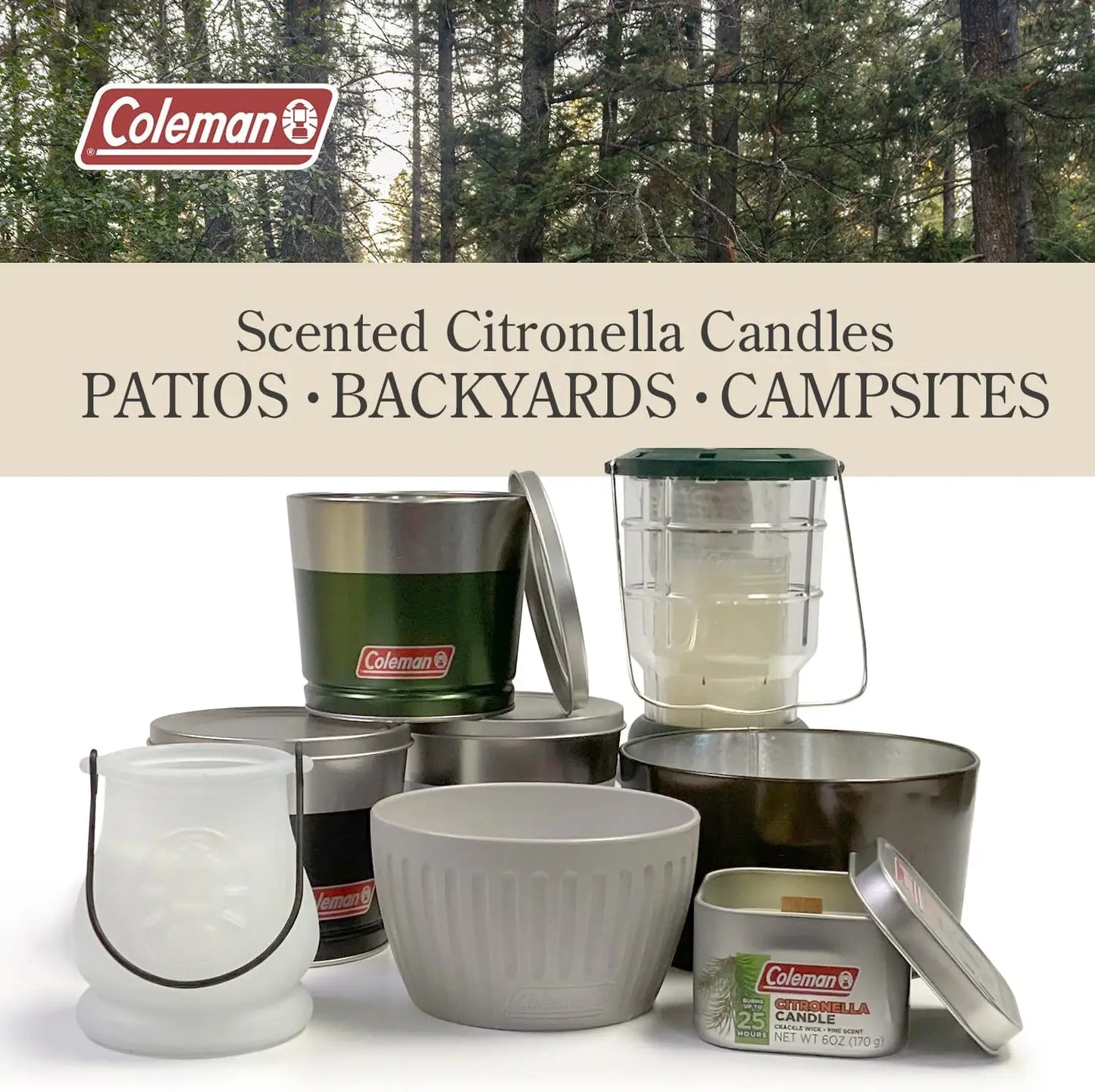 Citronella Candle Outdoor Lantern With Long Burn Time For Camping