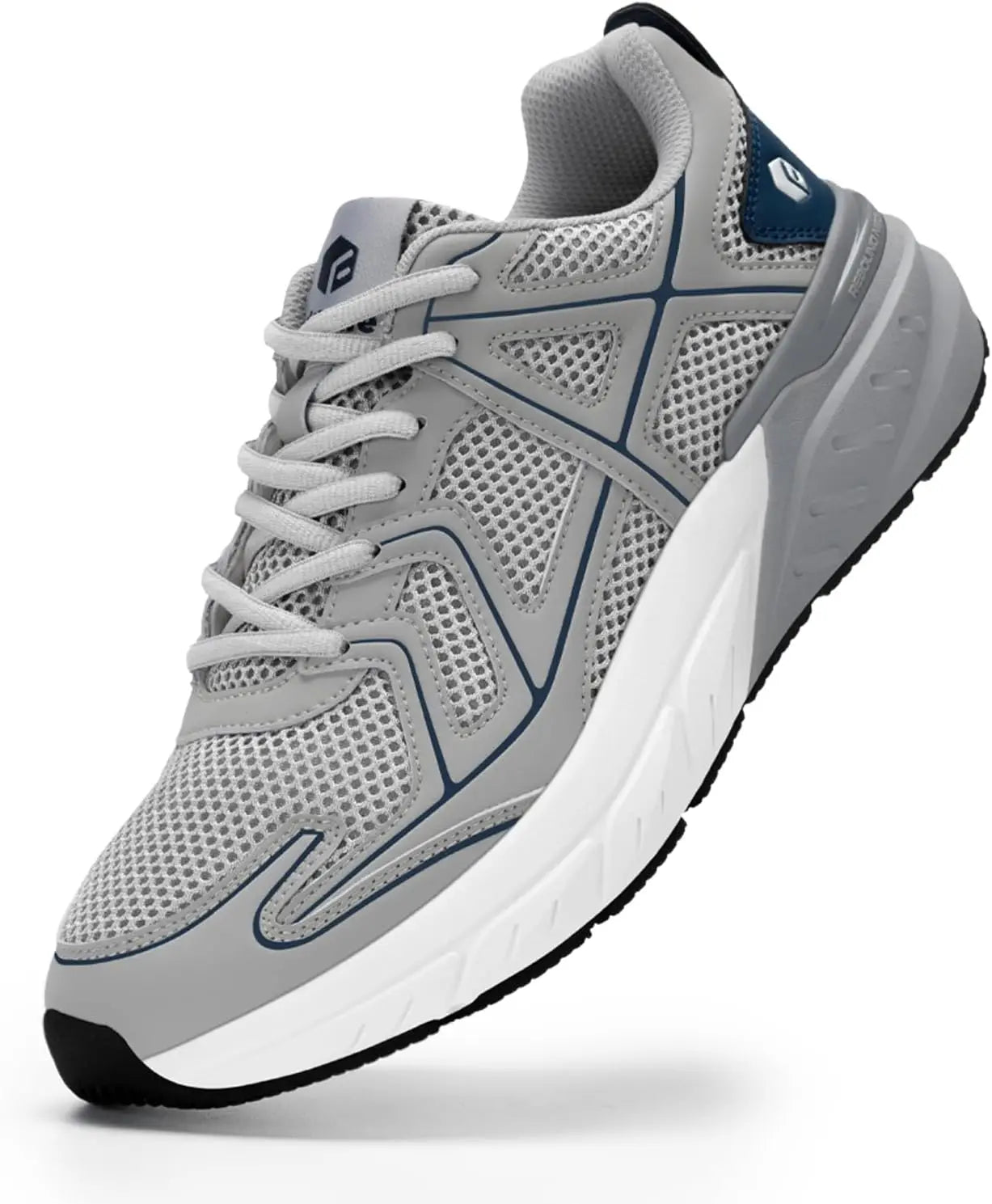 FitVille Men's Extra Wide Walking Sneakers With Bouncy Support