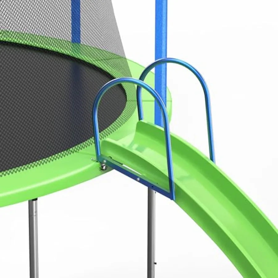Outdoor Recreational Trampoline For Kids And Teens With Safety Enclosure