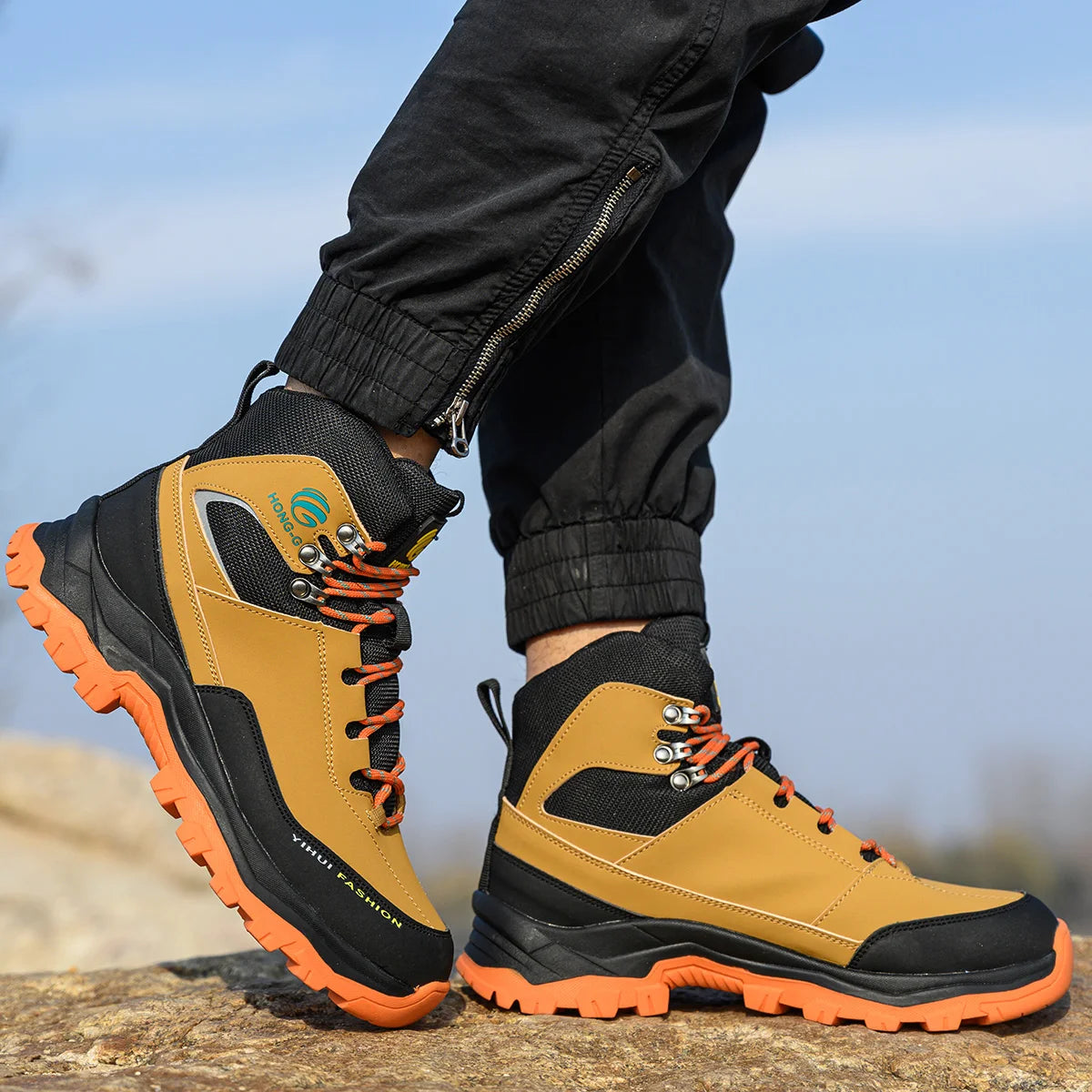 Veigar Men Steel Toe Work Boots Anti Puncture Safety Footwear