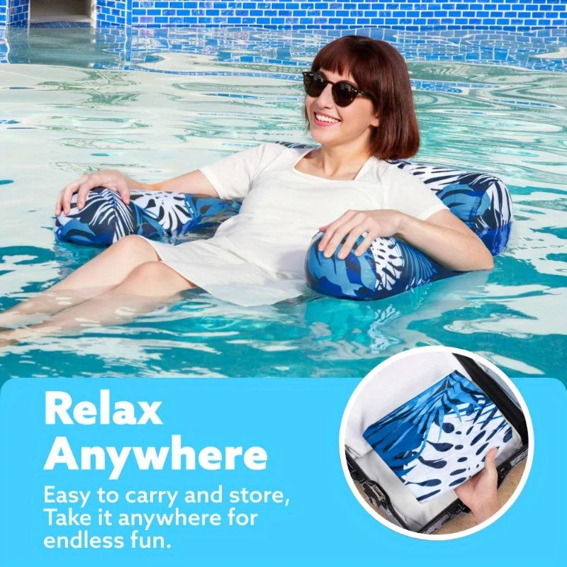 Inflatable Leaf Pool Chair Lounger for Adults Floating Pool Float